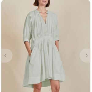 Apiece Apart New York Cobano 100% Organjc Cotton Mini Dress in Mint Small